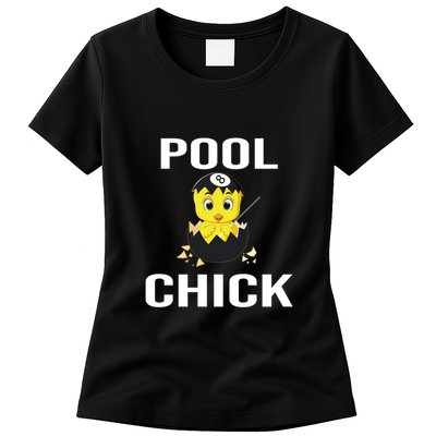 Father's Day Funny Pool Chick 8 Ball Billiards Gift For Dad Womens T-Shirt