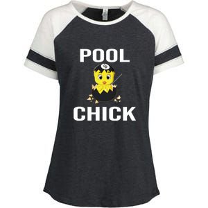 Father's Day Funny Pool Chick 8 Ball Billiards Gift For Dad Enza Ladies Jersey Colorblock Tee