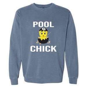 Father's Day Funny Pool Chick 8 Ball Billiards Gift For Dad Garment-Dyed Sweatshirt