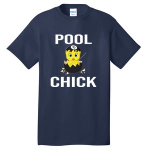 Father's Day Funny Pool Chick 8 Ball Billiards Gift For Dad Tall T-Shirt