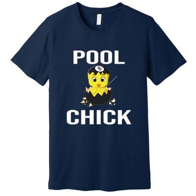 Father's Day Funny Pool Chick 8 Ball Billiards Gift For Dad Premium T-Shirt