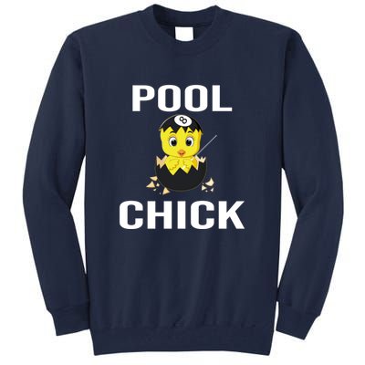 Father's Day Funny Pool Chick 8 Ball Billiards Gift For Dad Tall Sweatshirt