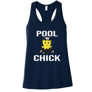 Father's Day Funny Pool Chick 8 Ball Billiards Gift For Dad Women's Racerback Tank