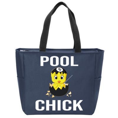 Father's Day Funny Pool Chick 8 Ball Billiards Gift For Dad Zip Tote Bag