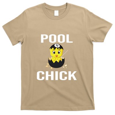 Father's Day Funny Pool Chick 8 Ball Billiards Gift For Dad T-Shirt