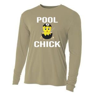 Father's Day Funny Pool Chick 8 Ball Billiards Gift For Dad Cooling Performance Long Sleeve Crew