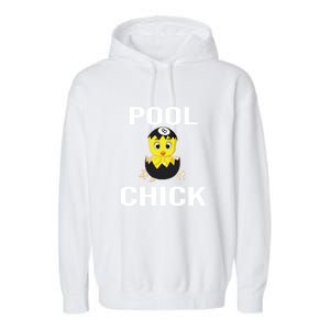 Father's Day Funny Pool Chick 8 Ball Billiards Gift For Dad Garment-Dyed Fleece Hoodie