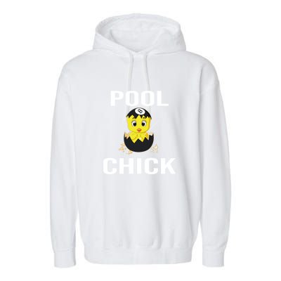 Father's Day Funny Pool Chick 8 Ball Billiards Gift For Dad Garment-Dyed Fleece Hoodie