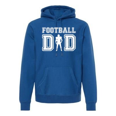 Football Dad FatherS Day Vintage Football Daddy Papa Father Great Gift Premium Hoodie