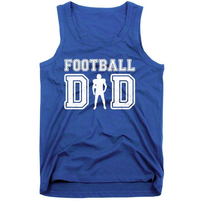 Football Dad FatherS Day Vintage Football Daddy Papa Father Great Gift Tank Top