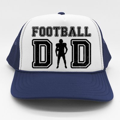 Football Dad FatherS Day Vintage Football Daddy Papa Father Great Gift Trucker Hat