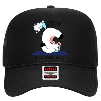 Funny Don't Fart Unicorn Doing Yoga Workout Pose Gift Trucker Hat