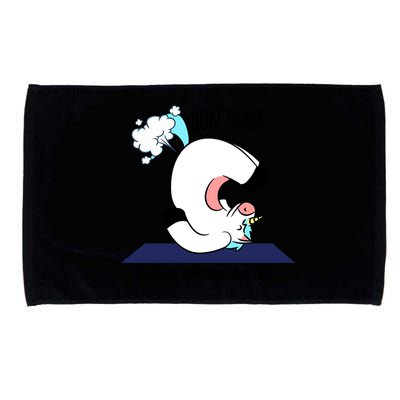 Funny Don't Fart Unicorn Doing Yoga Workout Pose Gift Microfiber Hand Towel
