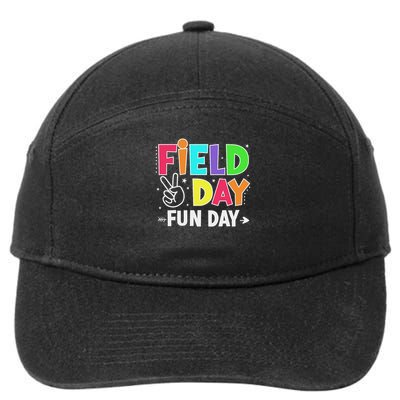 Field Day Fun Day Funny For Teacher Field Day 2025 7-Panel Snapback Hat