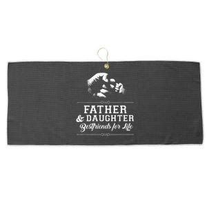 Father Daughter Friends Fist Bump Dad Fathers Day Large Microfiber Waffle Golf Towel