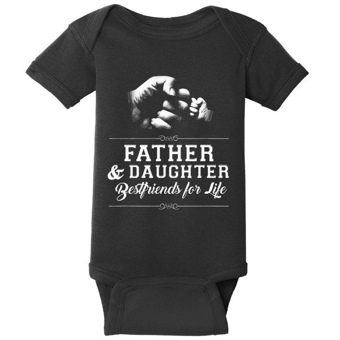 Father Daughter Friends Fist Bump Dad Fathers Day Baby Bodysuit