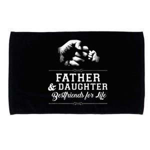 Father Daughter Friends Fist Bump Dad Fathers Day Microfiber Hand Towel