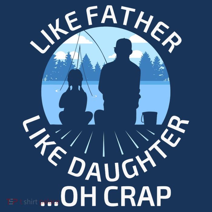 Fathers Day Fishing Father Like Father Like Daughter Oh Crap Flatbill Hat