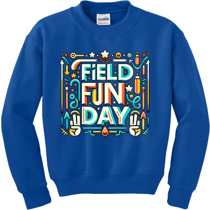 Field Day Fun Day 2024 Funny For Teacher And Field Day Gift Kids Sweatshirt