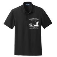 Father's Day Fishing Here Fishy Funny Fisherman Dad Dry Zone Grid Polo