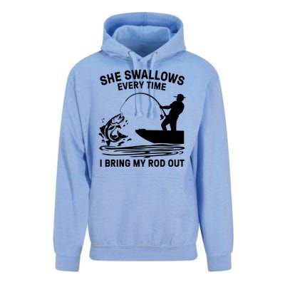 Father's Day Fishing Here Fishy Funny Fisherman Dad Unisex Surf Hoodie