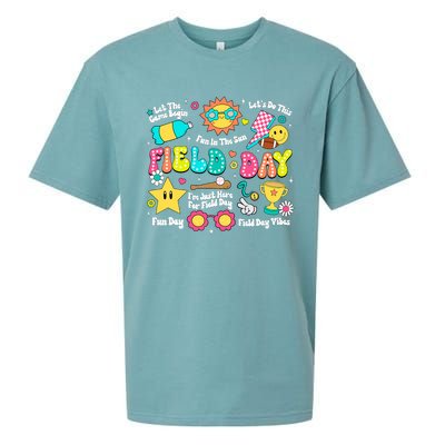 Field Day Fun Day Let The Games Begin 2024 Teacher Sueded Cloud Jersey T-Shirt