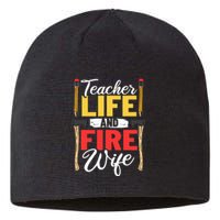 Firefighter Design Firefighter Wife Teacher Life Fire Wife Sustainable Beanie