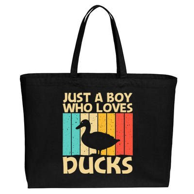 Funny Duck Farmer Hunting Lovers Cotton Canvas Jumbo Tote