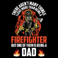 Firefighter Dad Firefighting Best Daddy Ever Fathers Day Gift Cooling Performance Crew T-Shirt