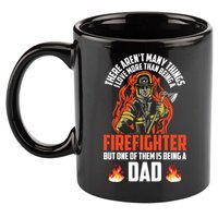 Firefighter Dad Firefighting Best Daddy Ever Fathers Day Gift 11oz C Handle Ceramic Mug