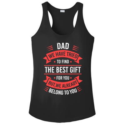 Fathers Day For Dad From Daughter Son Wife Funny Dad Ladies PosiCharge Competitor Racerback Tank