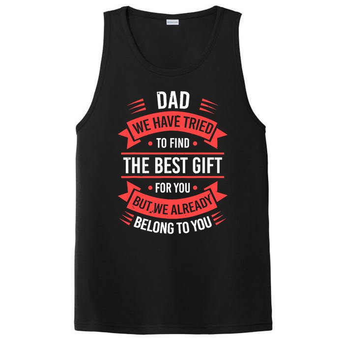 Fathers Day For Dad From Daughter Son Wife Funny Dad PosiCharge Competitor Tank