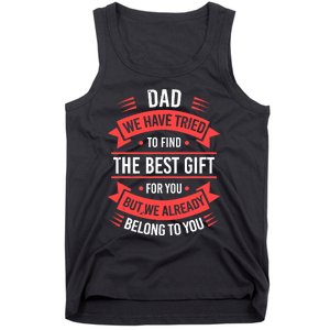 Fathers Day For Dad From Daughter Son Wife Funny Dad Tank Top