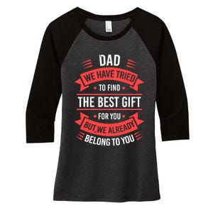 Fathers Day For Dad From Daughter Son Wife Funny Dad Women's Tri-Blend 3/4-Sleeve Raglan Shirt