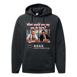 Funny D.O.G.E. Performance Fleece Hoodie