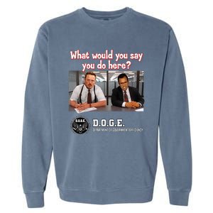 Funny D.O.G.E. Garment-Dyed Sweatshirt