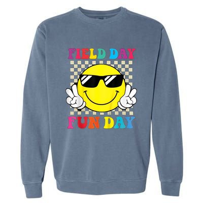 Field Day Fun Day Funny For Teacher Field Day 2024 Gift Garment-Dyed Sweatshirt