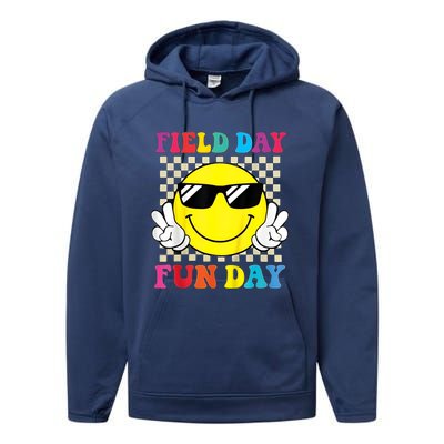 Field Day Fun Day Funny For Teacher Field Day 2024 Gift Performance Fleece Hoodie