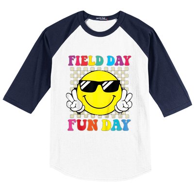 Field Day Fun Day Funny For Teacher Field Day 2024 Gift Baseball Sleeve Shirt