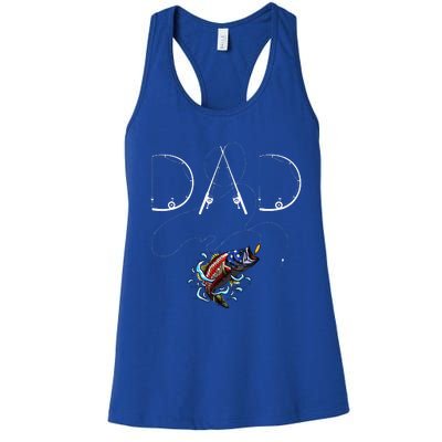 Fisherman Dad Fishing Enthusiast Fish Lover Daddy Father Women's Racerback Tank