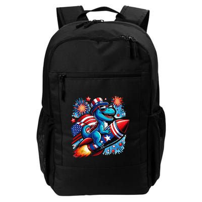 Funny Dinosaur Firecracker 4th Of July Patriotic Dino Backpack