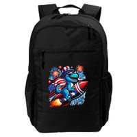 Funny Dinosaur Firecracker 4th Of July Patriotic Dino Backpack