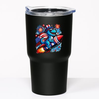 Funny Dinosaur Firecracker 4th Of July Patriotic Dino Tumbler