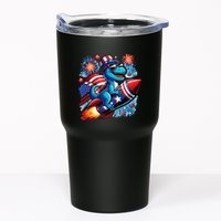 Funny Dinosaur Firecracker 4th Of July Patriotic Dino Tumbler