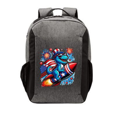 Funny Dinosaur Firecracker 4th Of July Patriotic Dino Vector Backpack