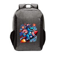 Funny Dinosaur Firecracker 4th Of July Patriotic Dino Vector Backpack