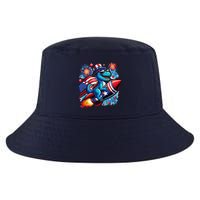 Funny Dinosaur Firecracker 4th Of July Patriotic Dino Cool Comfort Performance Bucket Hat