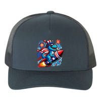 Funny Dinosaur Firecracker 4th Of July Patriotic Dino Yupoong Adult 5-Panel Trucker Hat