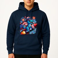 Funny Dinosaur Firecracker 4th Of July Patriotic Dino Hoodie