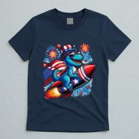 Funny Dinosaur Firecracker 4th Of July Patriotic Dino T-Shirt